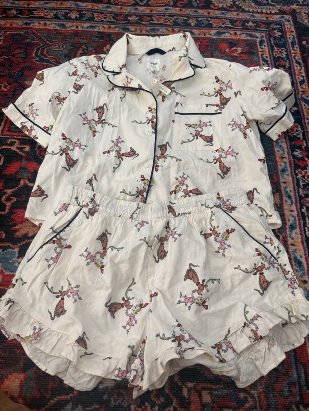 aerie Cream Pajama Set — The Grinch
